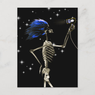 X-Ray Skeleton laten drukken - Blauw haar Briefkaart