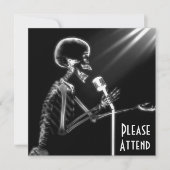 X-RAY SKELETON OP RETRO MIC - B&W KAART (Voorkant)