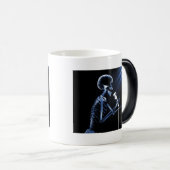 X-RAY SKELETON OP RETRO MIC - BLUE MAGISCHE MOK (Voorkant rechts)