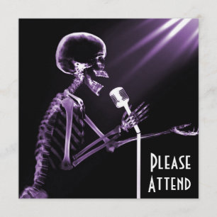 X-RAY SKELETON OP RETRO MIC - PAARS KAART
