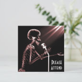 X-RAY SKELETON OP RETRO MIC - RED KAART (Staand voorkant)