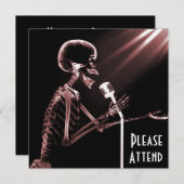 X-RAY SKELETON OP RETRO MIC - RED KAART (Voorkant / Achterkant)