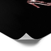 X-RAY SKELETON VROUW EN BABY CARRIAGE - RED POSTER (Hoek)