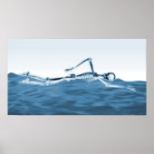 X-Ray Skeleton zwemmen in het Blauwmeer Poster (Voorkant)