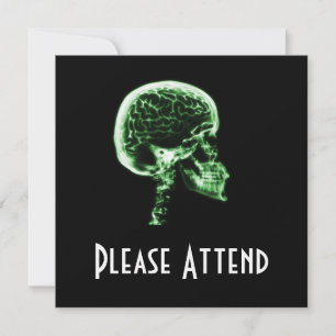 X-RAY SKULL BRAIN - GROEN KAART