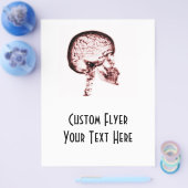 X-RAY SKULL BRAIN - RED FLYER (Enkel)