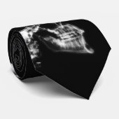 X-RAY SKULL BRAIN - ZWART EN WITTE STROPDAS (Opgerold)