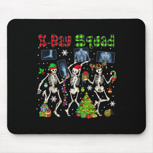 X-ray Squad Xmas Three Santa Reindeer Elf X-ray Sk Muismat (Voorkant)