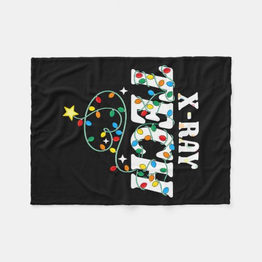 X-ray Tech Christmas Radiologic Technologist Techs Fleece Deken (Voorkant (Horizontaal))