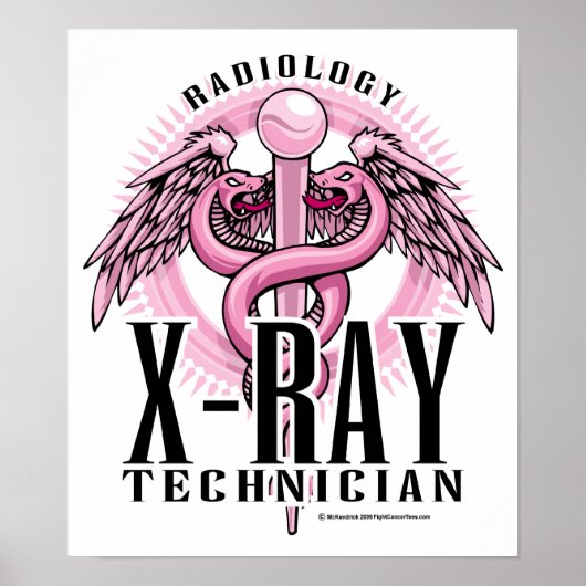 X-Ray Tech Pink Caduceus Poster (Voorkant)