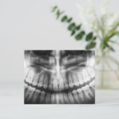 X-Ray Teeth Mouth Smile Black en White Briefkaart (Staand voorkant)