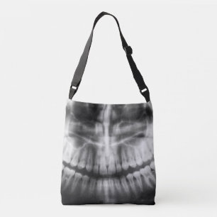 X-Ray Teeth Mouth Smile Black en White Crossbody Tas