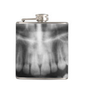 X-Ray Teeth Mouth Smile Black en White Heupfles (Voorkant)