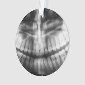 X-Ray Teeth Mouth Smile Black en White Ornament (voorkant)