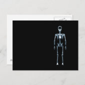 X-Ray Vision Blue Single Skeleton Briefkaart (Voorkant / Achterkant)