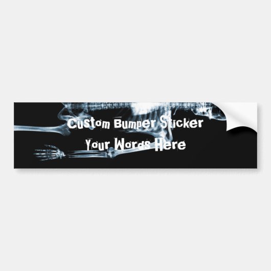 X-Ray Vision Blue Single Skeleton Bumpersticker (Voorkant)