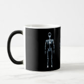 X-Ray Vision Blue Single Skeleton Magische Mok (Links)
