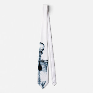 X-Ray Vision Blue Single Skeleton Stropdas