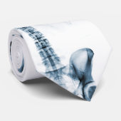 X-Ray Vision Blue Single Skeleton Stropdas (Opgerold)
