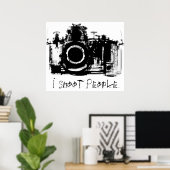 X-RAY VISION CAMERA - ZWART EN WITTE POSTER (Thuiskantoor)