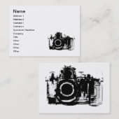 X-RAY VISION CAMERA - ZWART EN WITTE VISITEKAARTJE (Voorkant / Achterkant)