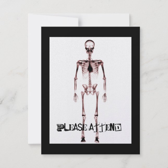 X-Ray Vision Single Skeleton White Red (Voorkant)