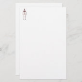 X-Ray Vision Single Skeleton White Red Briefpapier (Voorkant / Achterkant)