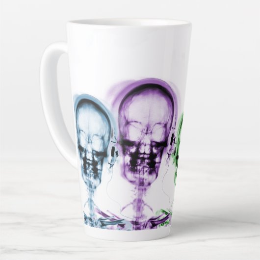 X-Ray Vision Skeleton Music Hoofdtelefoon Latte Mok (Linkerhoek)