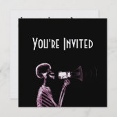 X-RAY VISION SKELETON OP MEGAPHONE-PINK KAART (Voorkant / Achterkant)