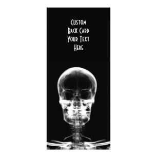 X-RAY VISION SKELETON SKULL - B&W RECLAMEKAART