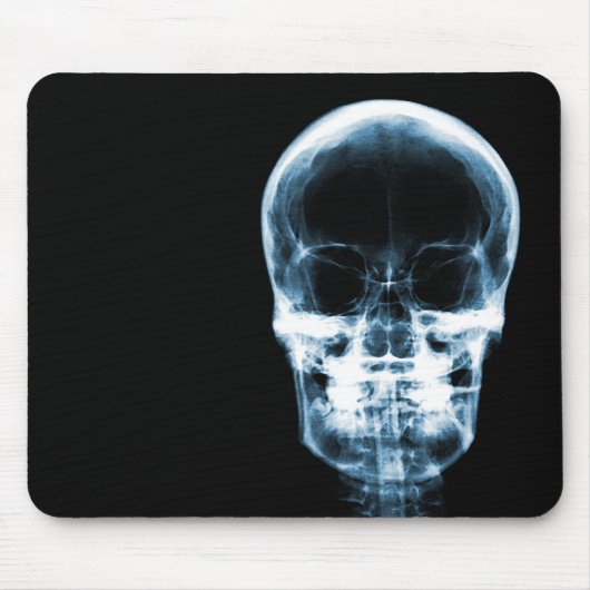 X-RAY VISION SKELETON SKULL - blauw Muismat (Voorkant)
