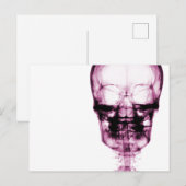 X-Ray Vision Skeleton Skull - Pink Briefkaart (Voorkant / Achterkant)