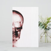 X-RAY VISION SKELETON SKULL - RED BRIEFPAPIER (Staand voorkant)