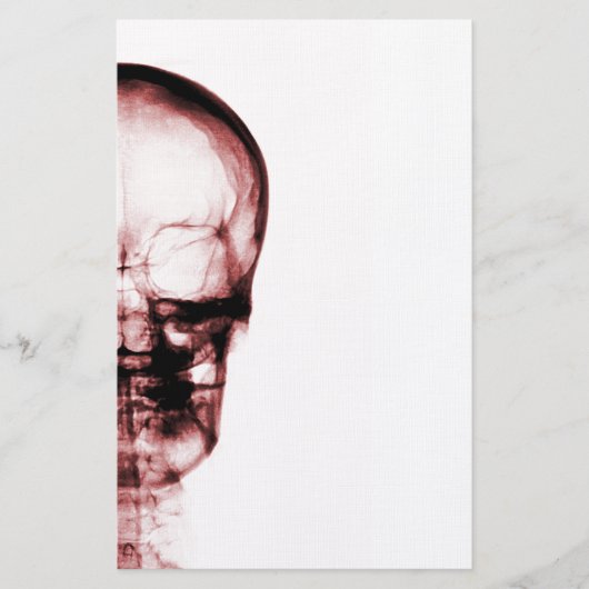 X-RAY VISION SKELETON SKULL - RED BRIEFPAPIER (Voorkant)