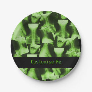 X-Rayed Radioactive Green Papieren Bordje