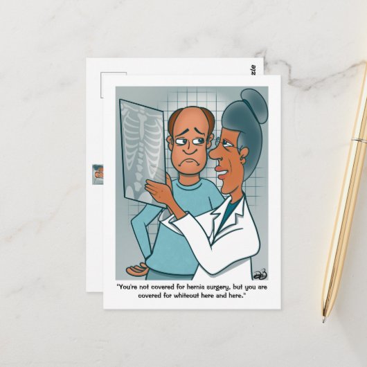 X-Rays Briefkaart (Voorkant / Achterkant in situ)