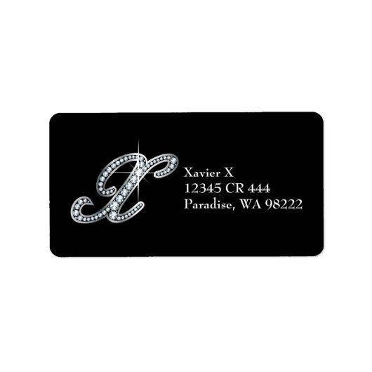 X Script "Diamond Bling"-label Etiket (Voorkant)