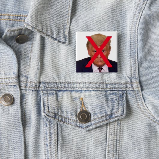 X Trump-Button Vierkante Button 5,1 Cm (In situ)