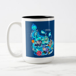 X World Team 319-20250305 koffiekopje Tweekleurige Koffiemok