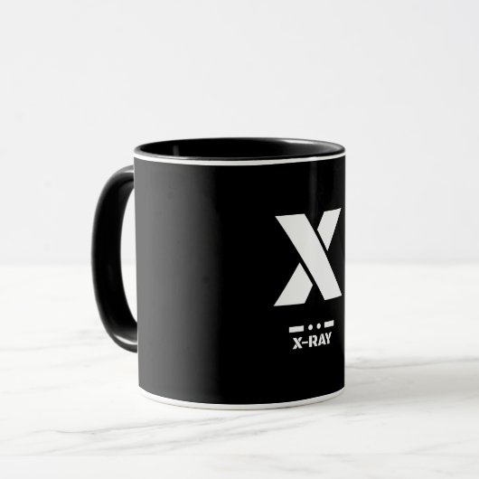 X (X-ray) NAVO fonetisch alfabet & morse code Mok (Voorkant links)
