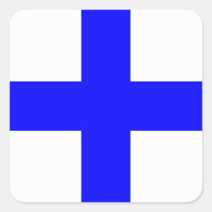 "X" (Xray) seinenvlag Vierkante Sticker