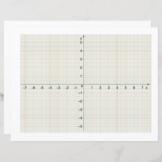 X Y-coördinaten Systeemalgebra Algebraïsche Wiskun (Voorkant / Achterkant)