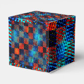 Xadrez laranja, azul, nep sujo of manchado. bedankdoosjes (Achterkant)