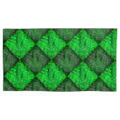 Xadrez verde falsa grama ou folhas de coqueiro. kussensloop (Voorkant-Links)
