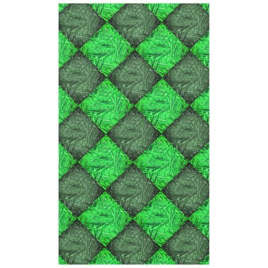 Xadrez verde falsa grama ou folhas de coqueiro. tafelkleed (Voorkant)