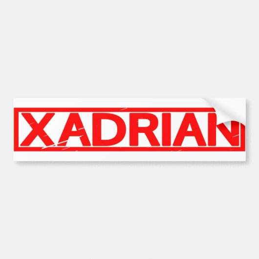 Xadrian Stamp Bumpersticker (Voorkant)