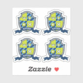 Xavier initiaal letter X aangepaste naam beer cres Sticker (Vel)