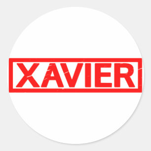 Xavier Stamp Ronde Sticker