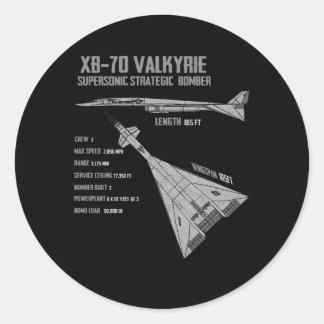 XB-70 Valkyrie Ronde Sticker