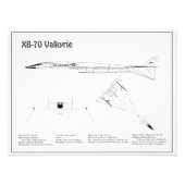 XB-70 Valkyrie - Vliegtuigblauwdruk Plannen BD Foto Afdruk (Voorkant)